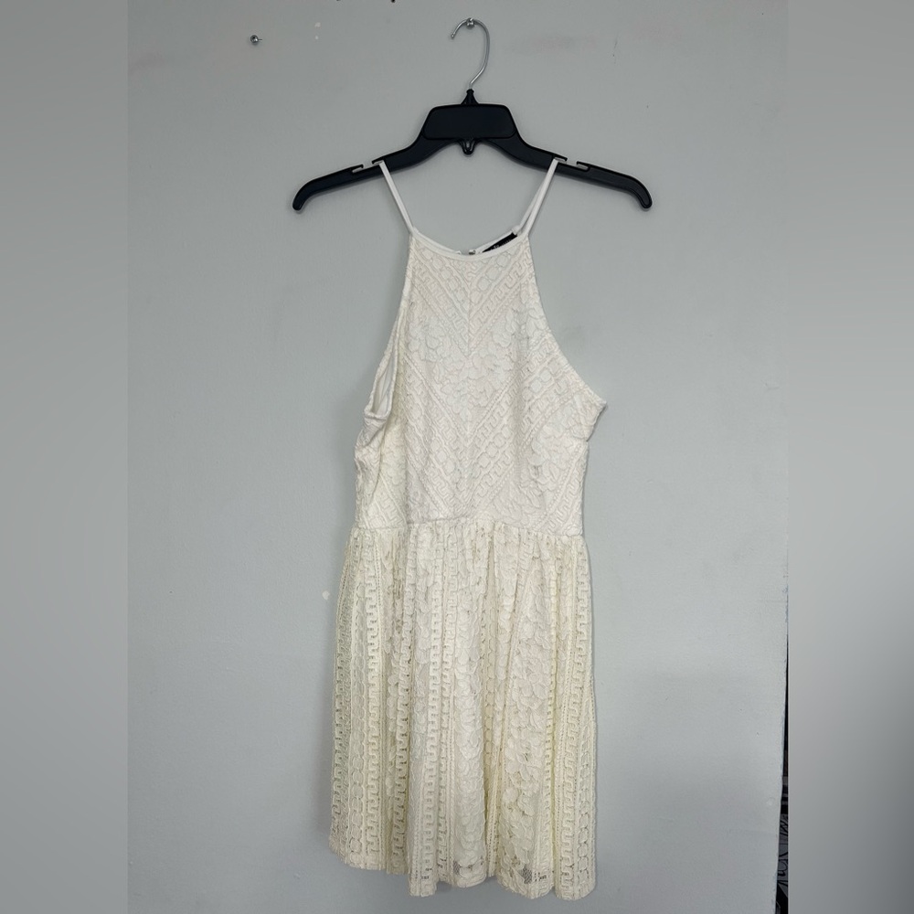 White/Cream pearl women dress